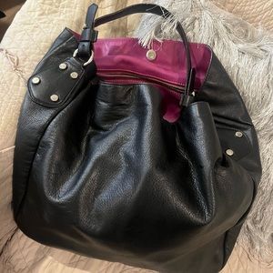 Gorgeous Black Leather Shoulder Handbag - New , Never used